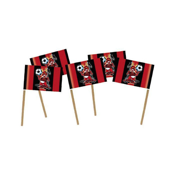 picks bandierine Biablotto rossonero 50 pezzi festa calcio