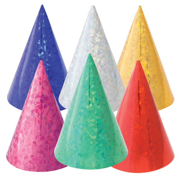 Immagine di Cappellini Olografici colori assortiti 72 pezzi
