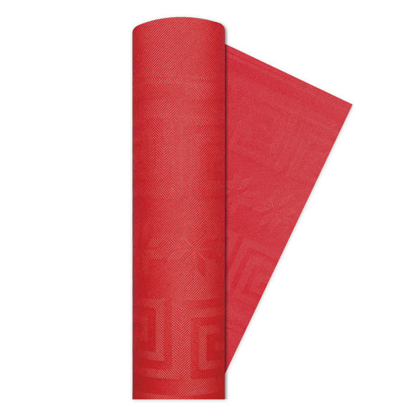 Immagine di Tovaglia a rotolo in carta damascata Rosso 1,2 x 5 metri