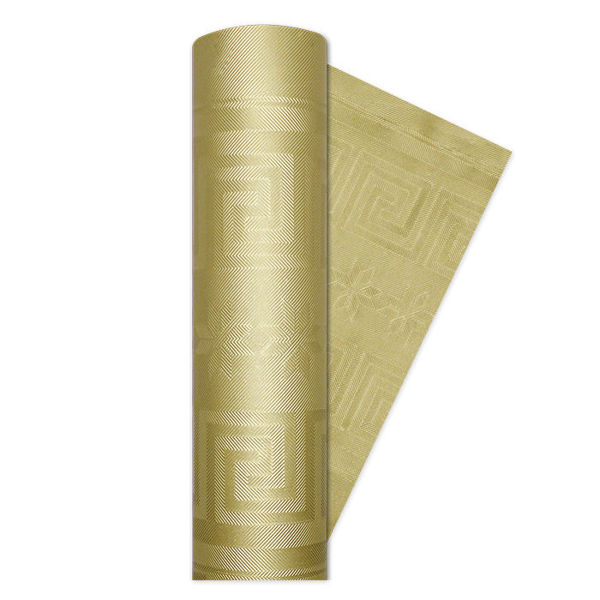 Immagine di Tovaglia a rotolo in carta damascata Oro 1,2 x 5 metri
