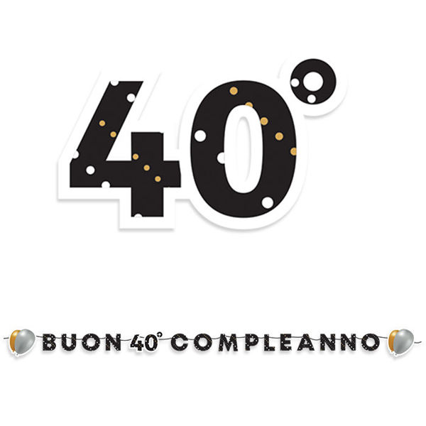 Immagine di Kit Scritta Maxi Compleanno 40 anni Prestige 6 metri