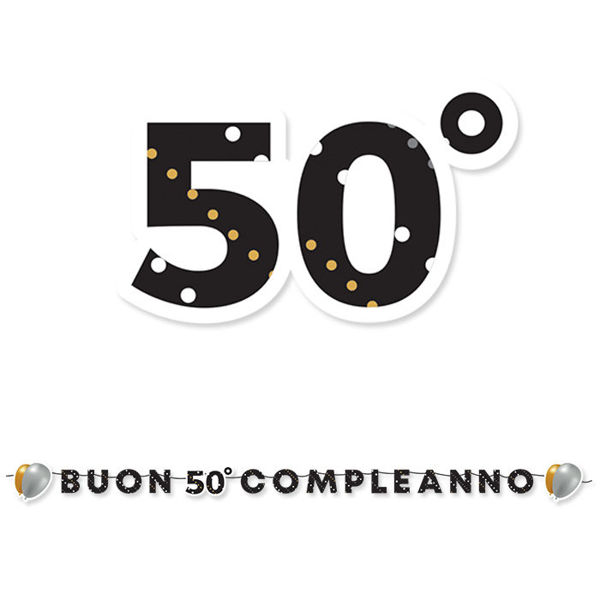 Immagine di Kit Scritta Maxi Compleanno 50 anni Prestige 6 metri