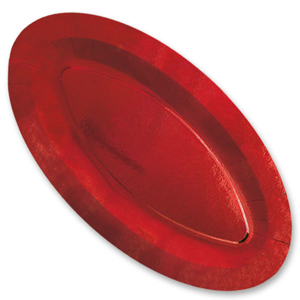 Immagine di Piatti Raviera 35x19 cm Gourmet Rosso Metallizzato 3 pezzi
