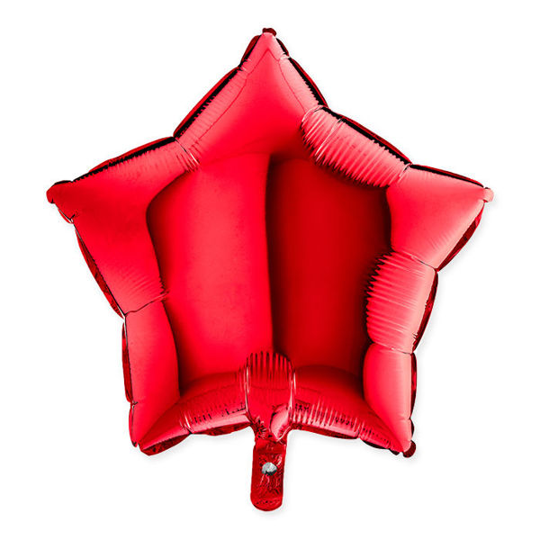 Immagine di Palloncino Mylar 18" 45 cm Stella Rosso Metallizzato