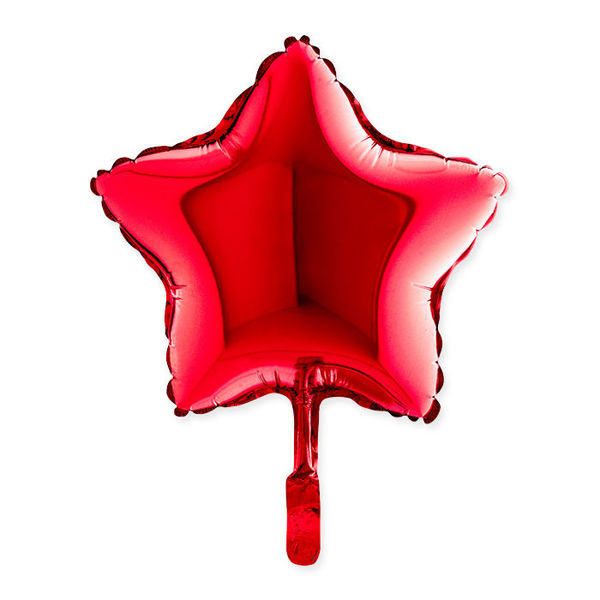 Immagine di Palloncino Mini Shape 9" 23 cm Stella Rosso Metallizzato