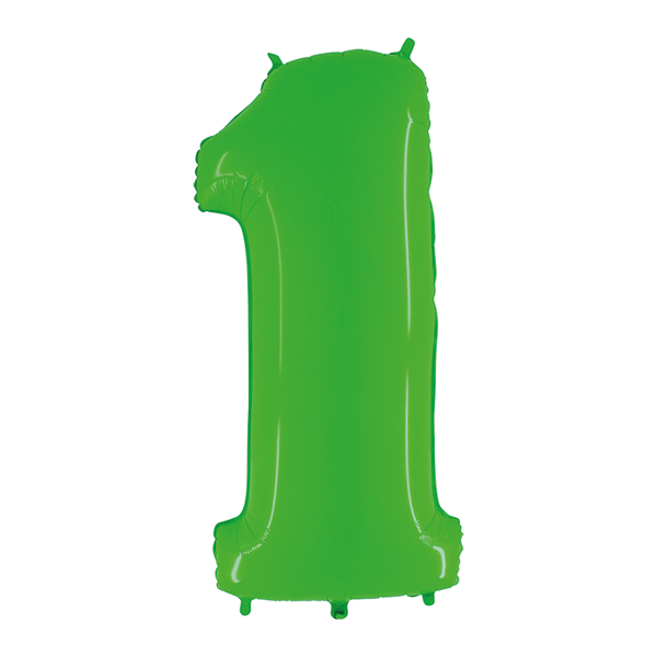 Immagine di Palloncino Mylar Maxi 102 cm Verde Fluo Numero 1