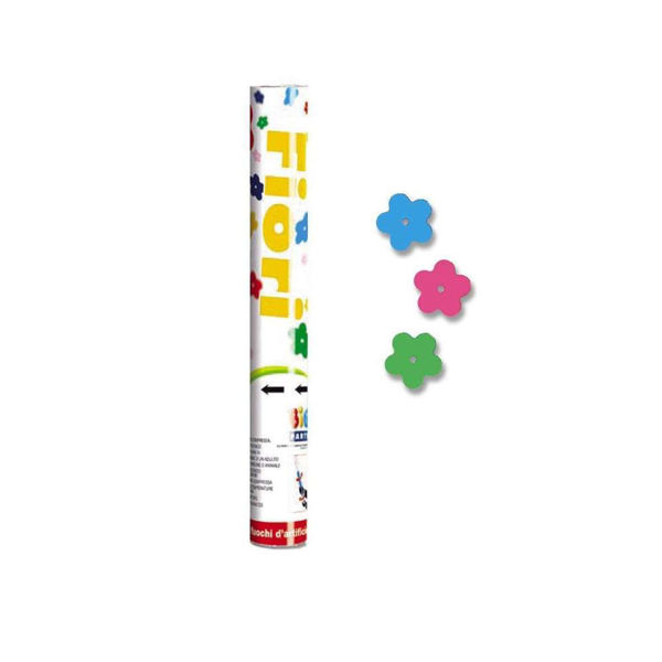 Immagine di Cannone Sparacoriandoli Fiori Multicolor 30 cm