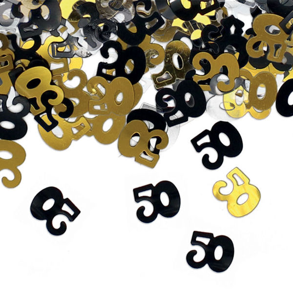 Immagine di Coriandoli da Tavolo  in plastica 50 anni Prestige 15 grammi