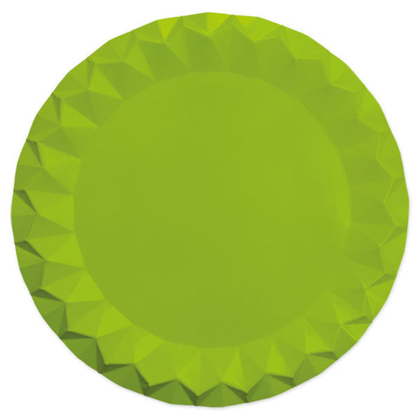 Sottopiatto verde mela in carta effetto diamantato 32 cm – confezione da 6 pezzi Big Party