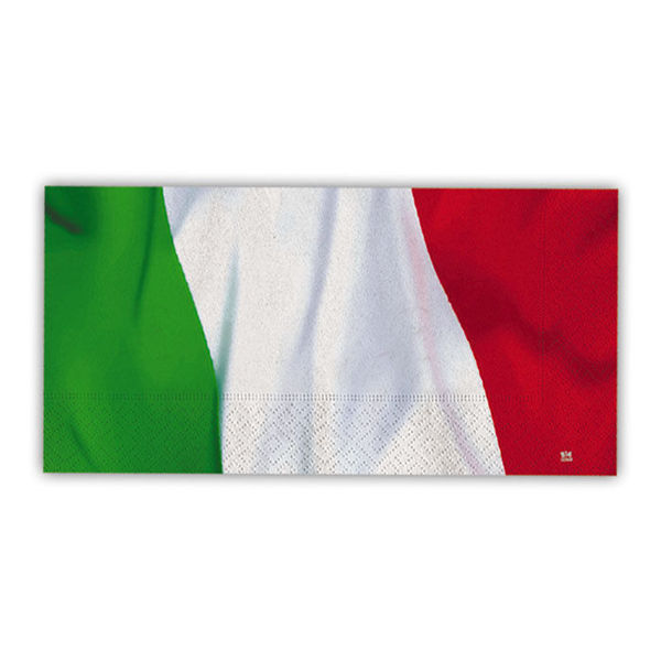 Tovaglioli 40x33 cm Italia 20 pezzi grafica tricolore