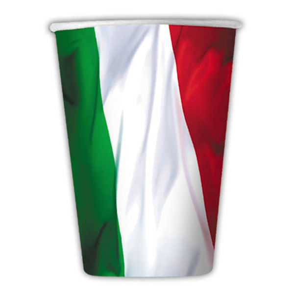 Bicchieri Carta Italia 200 cc Set 10 Pezzi