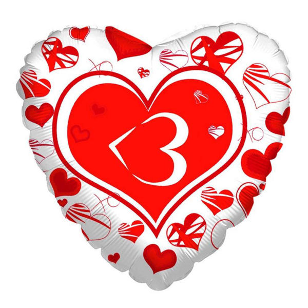 Immagine di Palloncino mylar 45 cm SMS Love - San Valentino