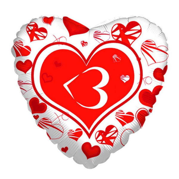 Immagine di Palloncino mylar 25 cm Cuore SMS Love - San Valentino