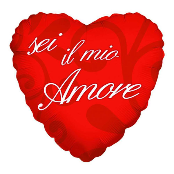Immagine di Palloncino mylar 45 cm Cuore Sei il mio Amore - San Valentino