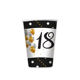 Bicchiere carta 18 anni nero oro 200 cc Big Party - set 8 pezzi