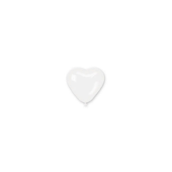 Immagine di Palloncini 6 " 16 cm Cuore Bianco Small 100 pezzi
