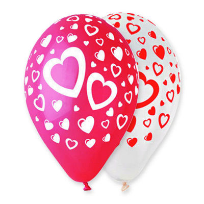 Cuore 6 cm.16 palloncini lattice pz.100