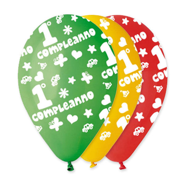 Palloncini 12 pollici in colori assortiti stampa 30° Compleanno