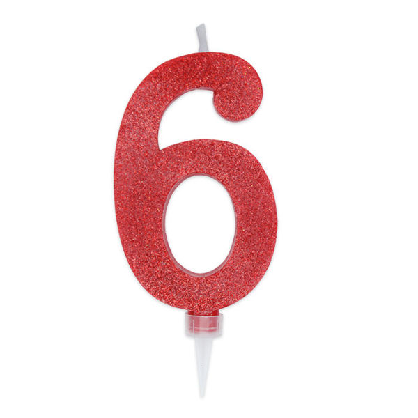 Candela Retro Numero 8 Rossa Folat – Alta 5 Cm – Per Torta Compleanno - 5