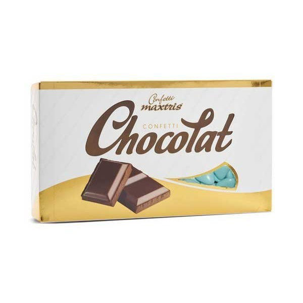 Immagine di Confetti Maxtris Tesorini al Cioccolato Azzurro 1 Kg