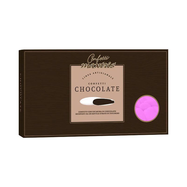 Immagine di Confetti Rosa al Cioccolato Fondente 1 kg