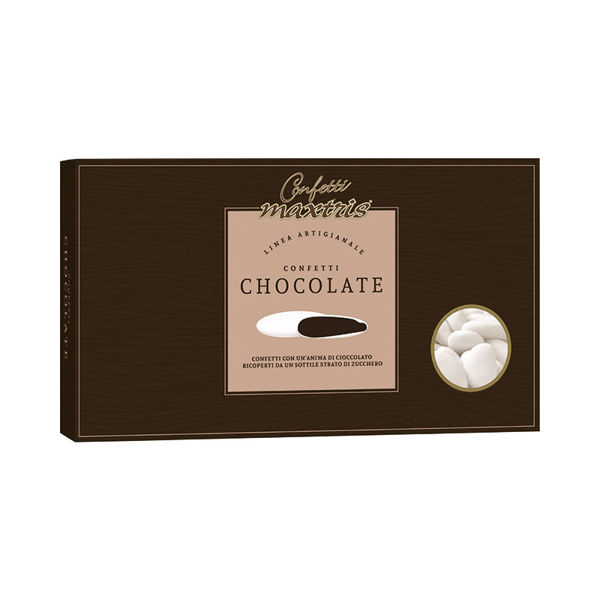Immagine di Confetti Bianchi al Cioccolato Fondente 1 kg