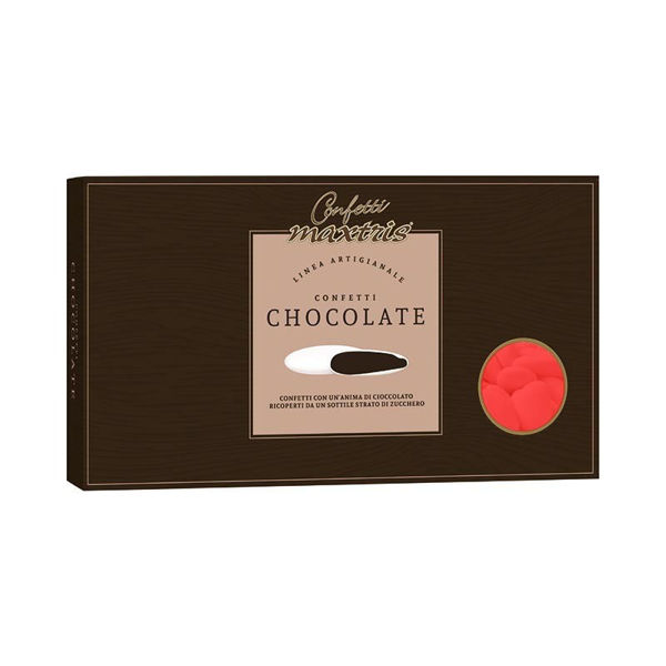 Immagine di Confetti Rossi al Cioccolato Fondente 1 kg