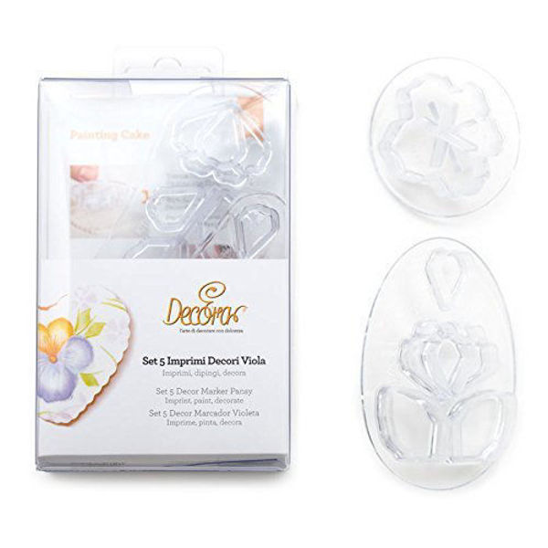 Set imprimi decori Viola Decora 5 pezzi plastica trasparente