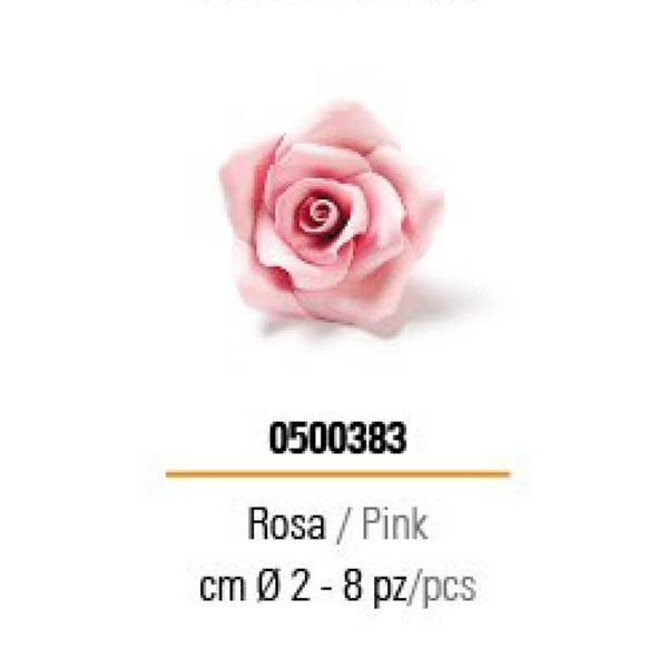Immagine di Decorazione in Zucchero Rosa Piccola Rosa 8 pezzi