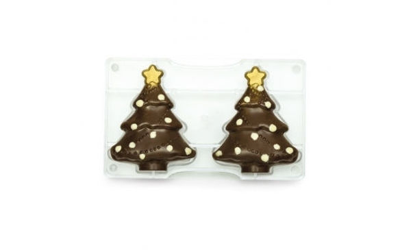 Stampo Albero di Natale in policarbonato 85x105 mm Decora per cioccolatini