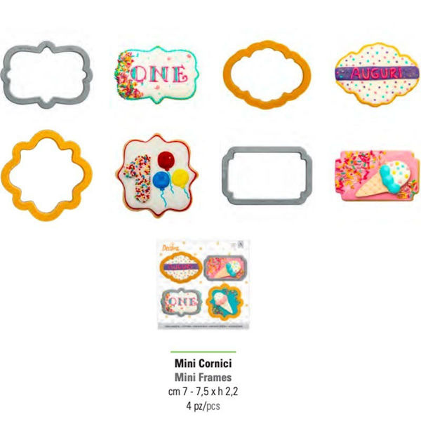 Pati-Versand Set 4 Tagliapasta A Forma Di Fiore In Plastica Bianca - 9x3x22 Cm, Ideale Per Biscotti E Pasta Di Zucchero