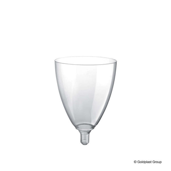 calice acqua vino plastica 180 cc trasparente 20 pezzi gambo separato