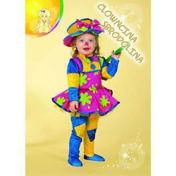 Immagine di Costume Carnevale Bambina - Clown Sbrodolina - taglia 1 anno