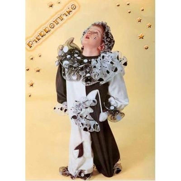 Partycolare- Costume carnevale bambino - Pierrottino - Taglia 2/3 anni - 83  cm