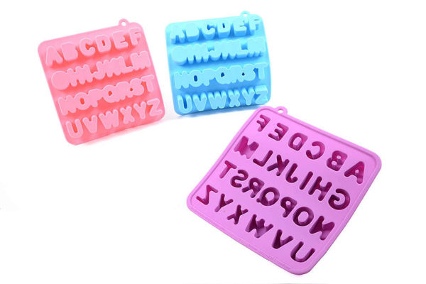 Immagine di Stampo in Silicone lettere Alfabeto 24x10,5x2 cm
