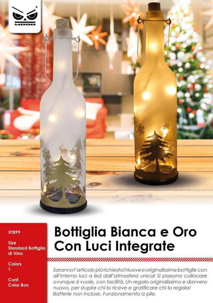 Immagine di Bottiglia Bianca e Oro con Luci integrate