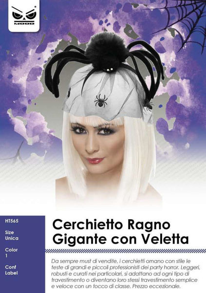 Immagine di Halloween - Cerchietto Ragno Gigante con Veletta
