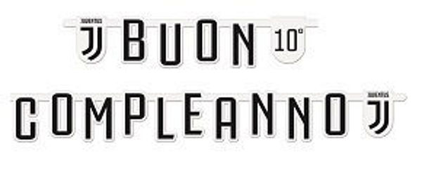 Immagine di Festone Juventus in cartoncino Buon Compleanno 294x20 cm