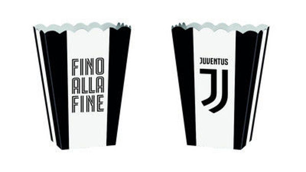 Immagine di Contenitore in Cartoncino Pop Corn Ufficiale Juventus 4 pezzi