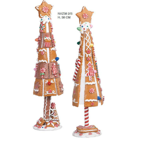 albero di natale marzapane 38 cm decorazione natalizia colorata