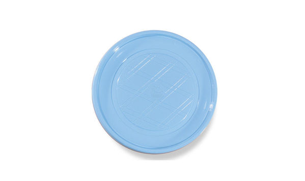 Immagine di Piatti Dessert in plastica 16 cm Style Azzurro Baby 50 pz