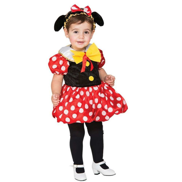 Partycolare- Costume Carnevale Bambina Topolina - Minnie 5/6 anni