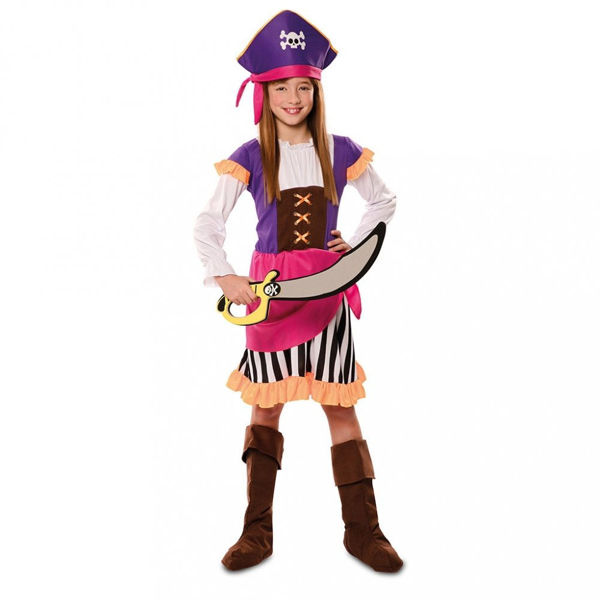 Immagine di Costume Carnevale Ragazza Pirata Avventura 5-6 anni