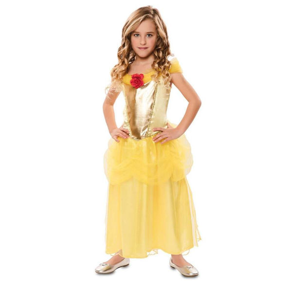 Partycolare- Costume Carnevale Bambina Principessa Belle 3/4 anni