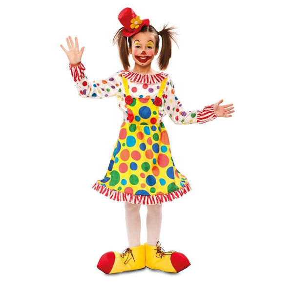 Partycolare- Costume Carnevale Bambina Clown 5/6 anni