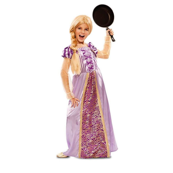 Partycolare- Costume Carnevale Bambina Principessa Rapunzel 7/9 anni