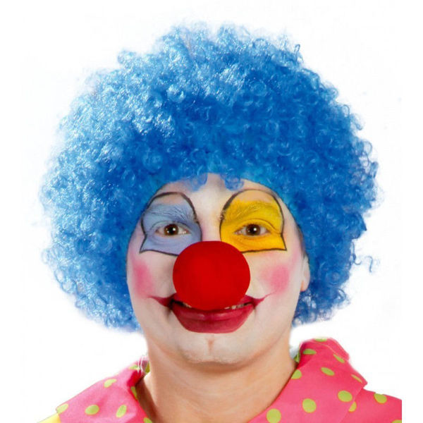 Immagine di Parrucca Riccia da Clown Blu