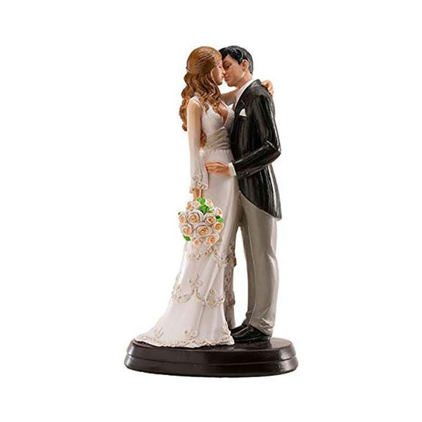Immagine di Cake Topper Matrimonio - Sposi che si Baciano 18 cm