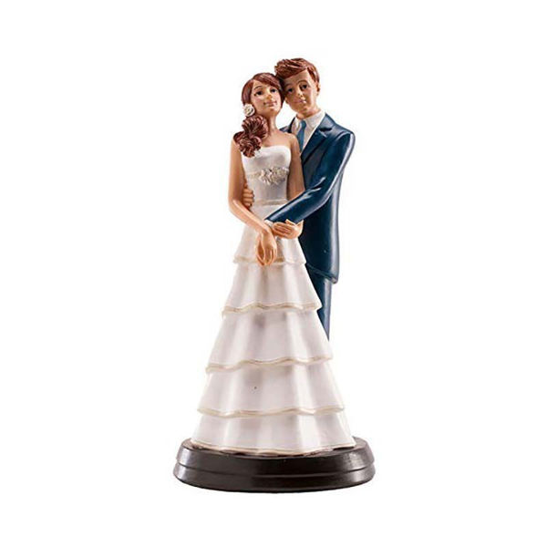 Immagine di Cake Topper Matrimonio - Sposi che si Abbracciano 18 cm