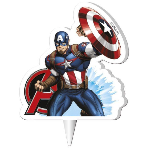 Immagine di Candelina sagomata Captain America